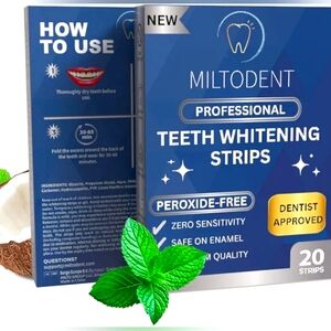 NEW Miltodent Teeth Whitening Strips 20 Pack